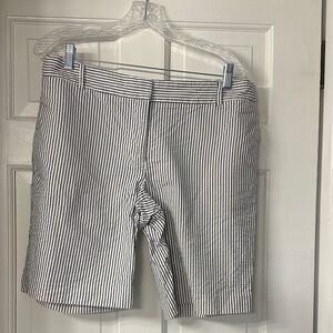 J. Crew Navy and White Striped Women's Shorts